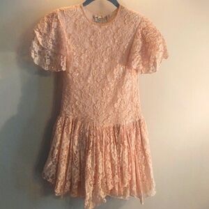 Vintage Judith Ann Creation Beaded Floral Dress 7/